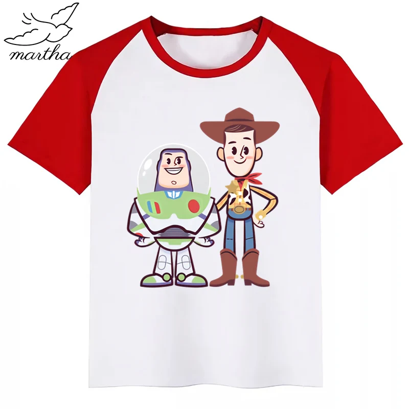 Детская забавная футболка История игрушек мультфильма детские летние топы с