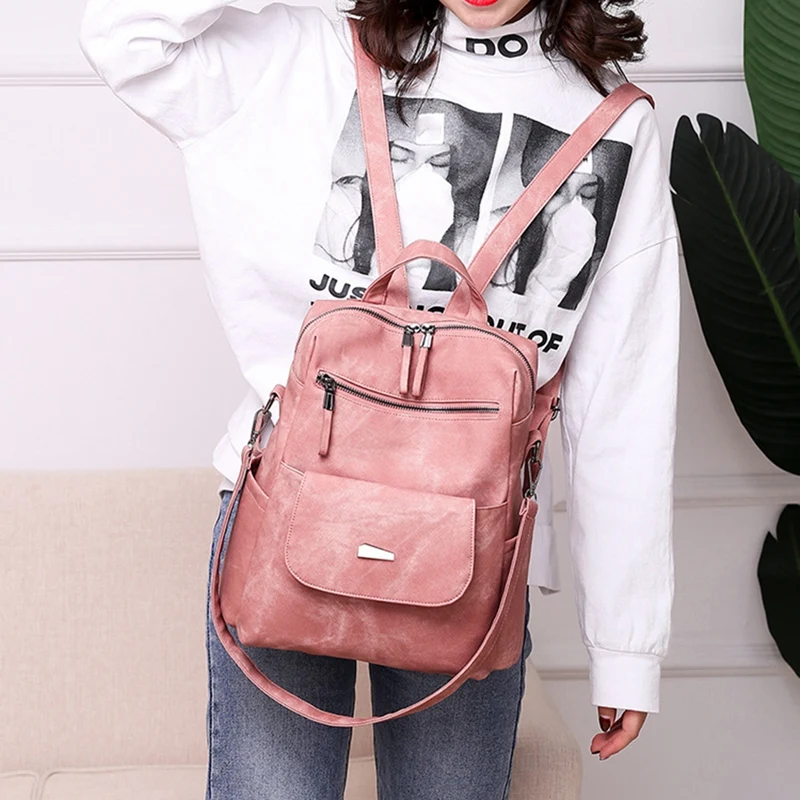

Casual Backpack Women's Shoulder Bag Retro Travel Bag Travel Backpack School Teen Girl Backpack
