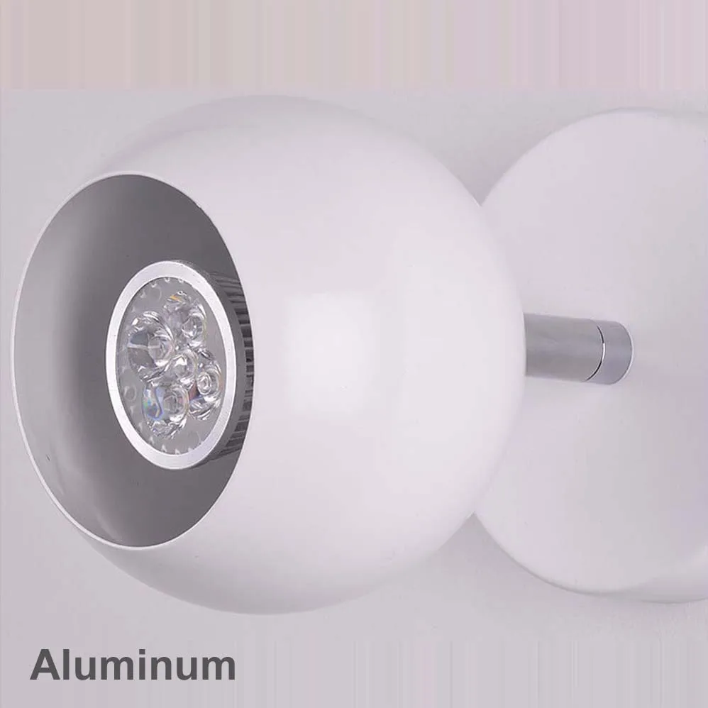 Белый черный современный настенный светильник для спальни вращающиеся