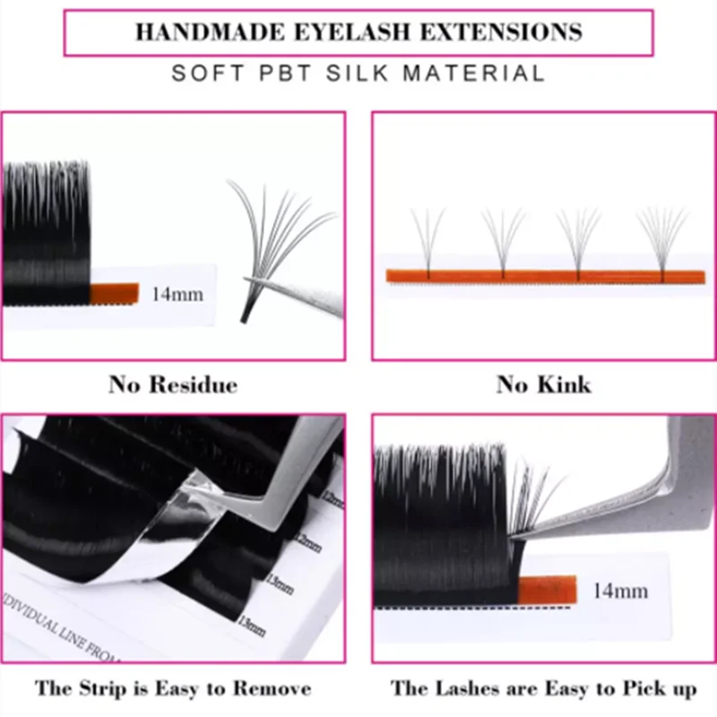 

Easy Fan Lashes False Eyelash Extensions Supplies Faux Mink Eyelashes Fanning Cils Auto Blooming Natural Russian Volume Lash