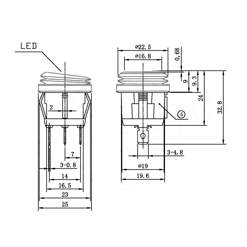 1 шт. фонарь для автомобиля 3 контакта|Выключатели| |