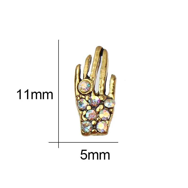 20/50 шт./упаковка ручная форма дизайн страз украшения для ногтей металлический