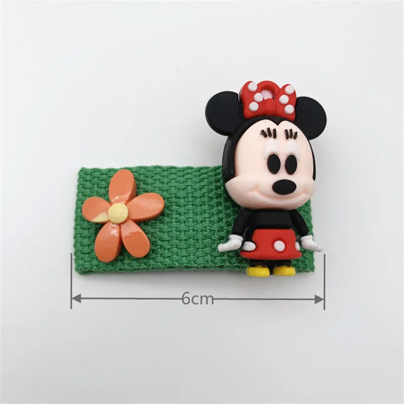 

Disney 1PCS girly cute cartoon hairpin children Korean resin Mickey Minnie head buckle BB hairpin Donald Duck hair accessories