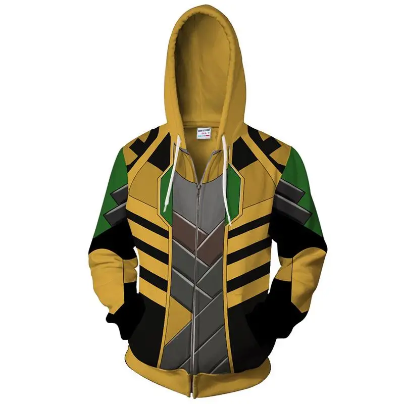 2018 Loki Мужская толстовка на молнии унисекс с забавным 3d капюшоном модная уличная