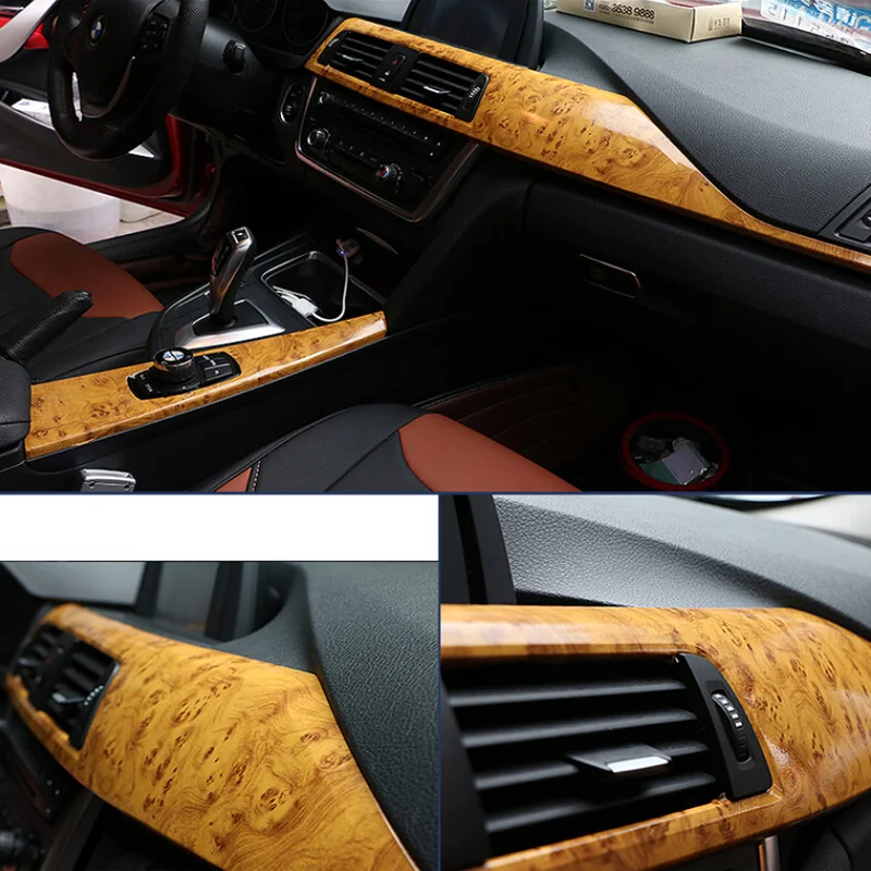 Деревянная текстурированная виниловая пленка POSSBAY 30x100 см декоративная наклейка