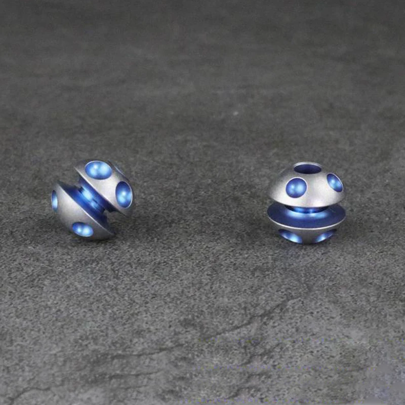 

1 шт. EDC брелок подарок Бесплатная доставка Лучшие аксессуары для браслета самодельные титановая бусина Титан Ножи бусины планета веревки б...