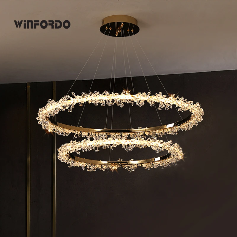 

Modern Crystal Chandelier Lighting For Living Room Led Golden Chandeliers Home Decoration Crystal Lamps