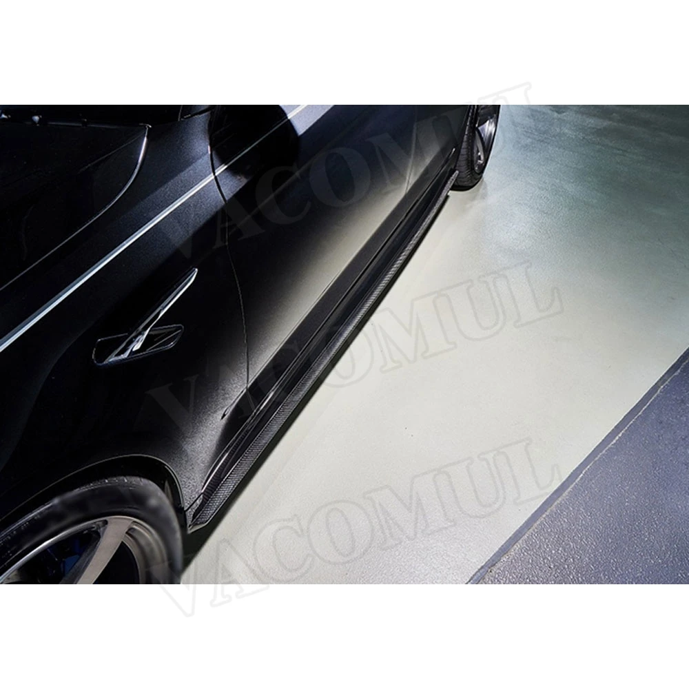 Боковые юбки из углеродного волокна дверные фартуки для BMW 5 серии F90 M5 G30 M-SPORT 2018 2019
