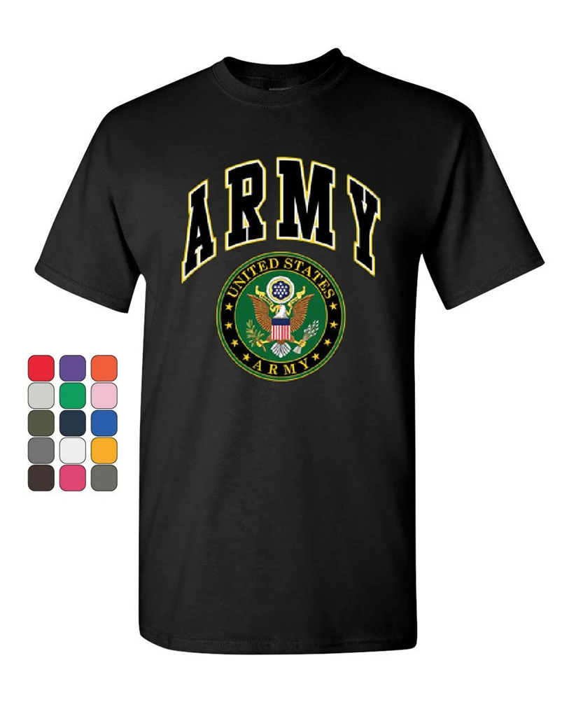 United States Army T-Shirt Crest Patriotic Tee Shirt Festive | Мужская одежда