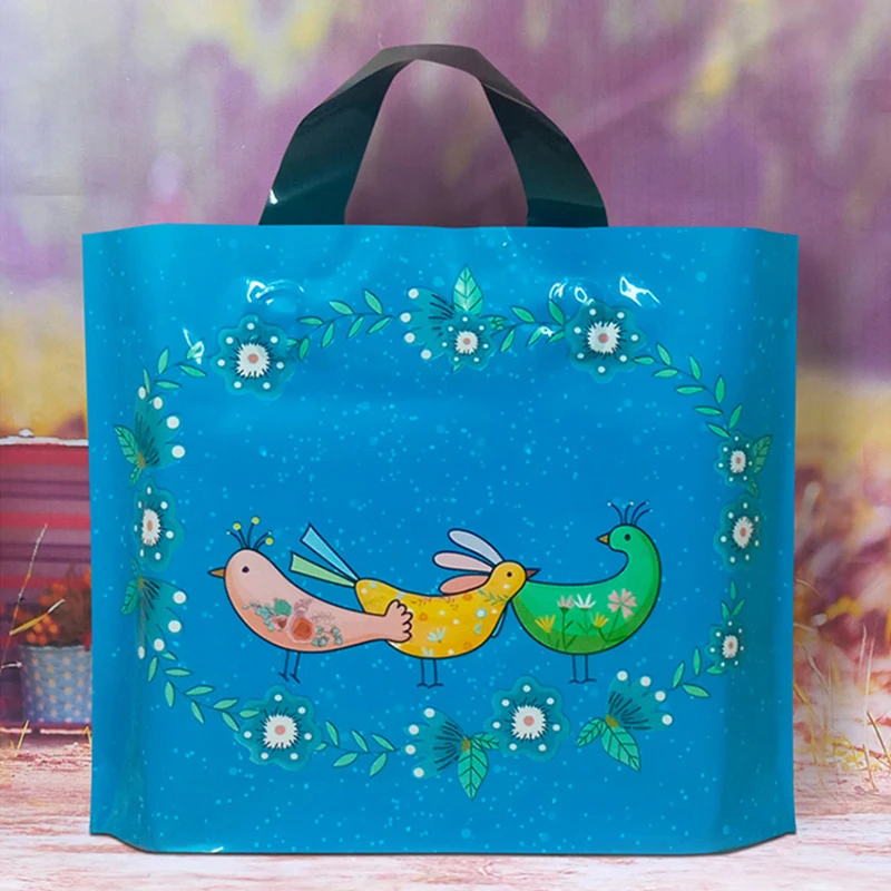 10 шт./лот горячая распродажа толстые пластиковые пакеты для покупок с