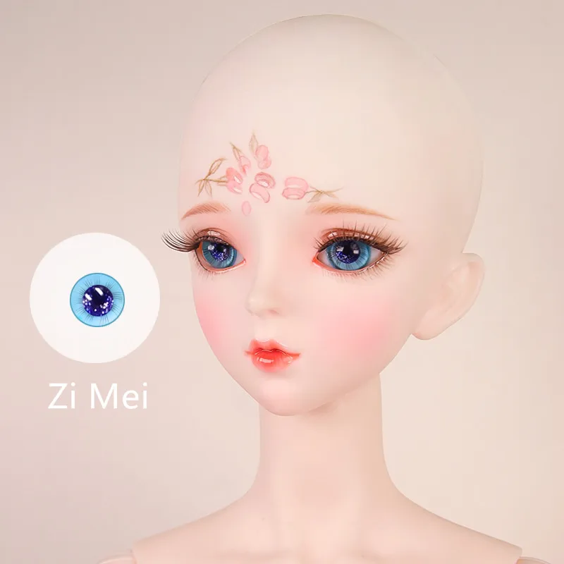 BJD кукла глаз 14 мм стекло материал глаза подходит для DBS 1/3 DF кукла как кукла SD кукла - Цвет: Zi Mei