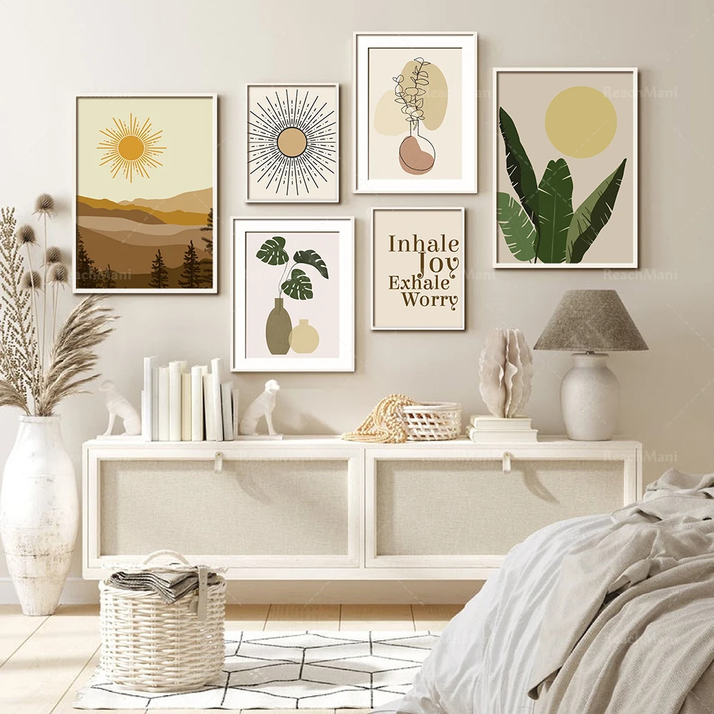 Скандинавский постер абстрактная фотография цветок среднего века линия средней