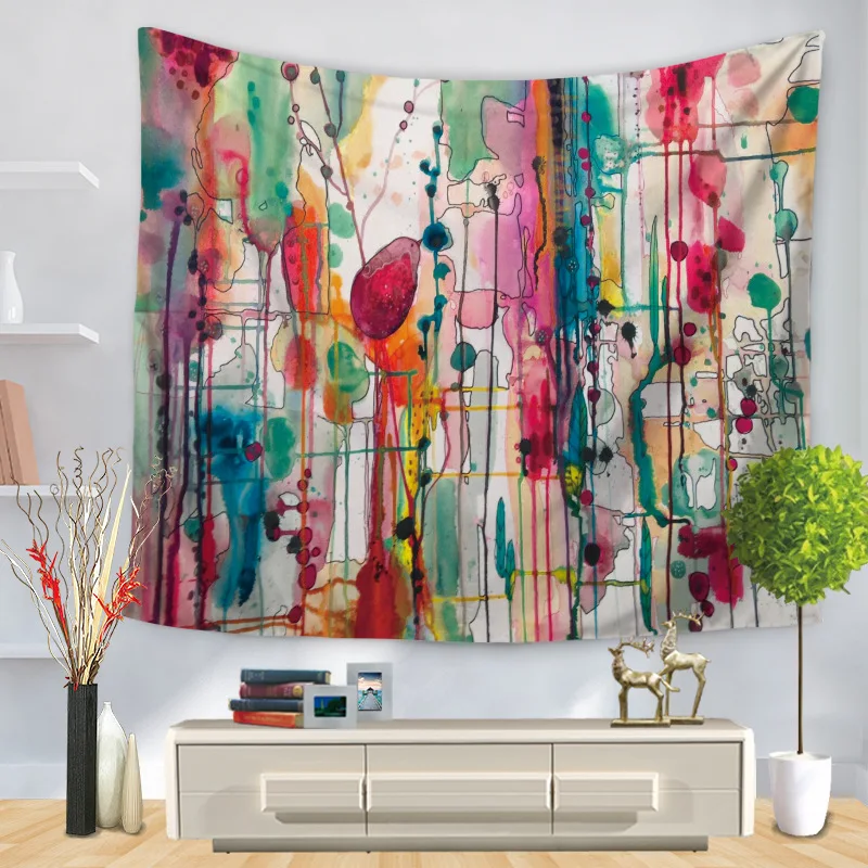 Акварельные настенный гобелен для домашнего психоделического украшения платки