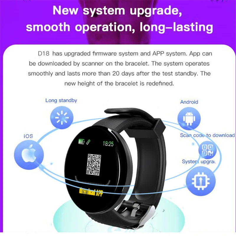 

Smart Bracelet Women Heart Rate Bluetooth Smartwatch Blood Pressure Round Fitness Sleep Tracker Smart Watch men For Android IOS