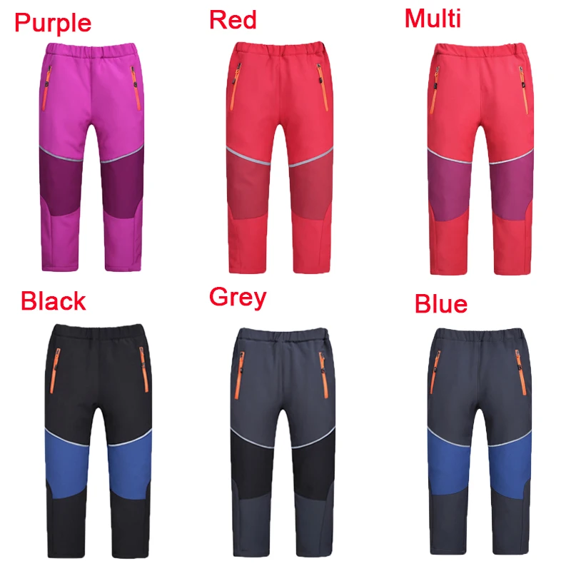 2020 новые уличные флисовые штаны для мальчиков и девочек зимние теплые походные