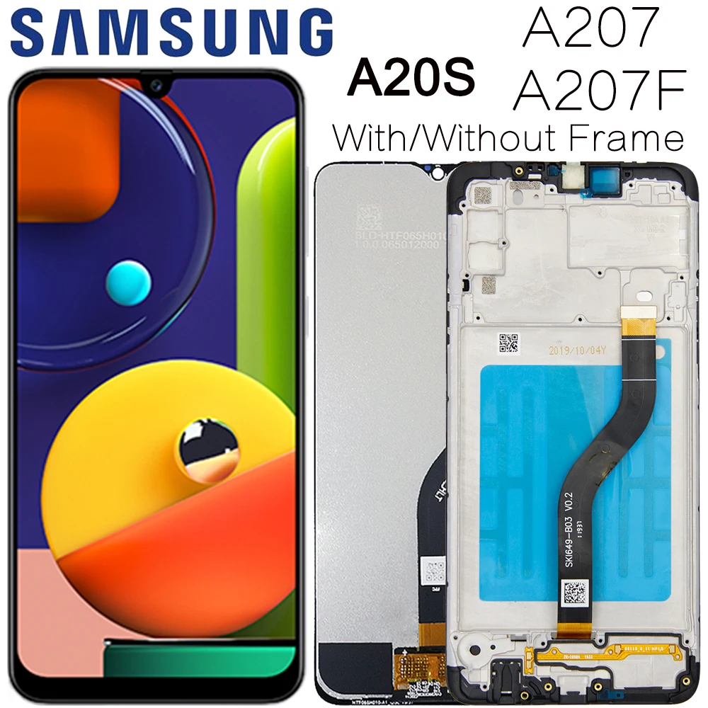 

Оригинальный ЖК-дисплей для SAMSUNG Galaxy A20s A207 A2070 SM-A207F ЖК-дисплей экран дигитайзер в сборе запасные части для A20S
