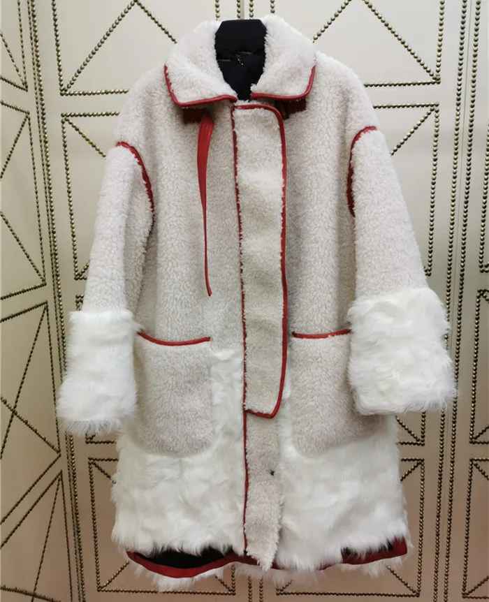 Зимняя куртка женские ботинки из овечьей кожи с мехом длинное пальто натуральной