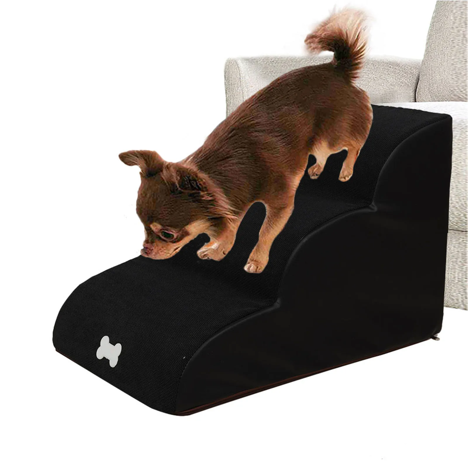 

Dog Stairs Pet dog 3 Steps Stairs for Small Dog Cat Dog House Pet Ramp Ladder Anti-slip Removable Dogs Bed Stairs Pet Supplies