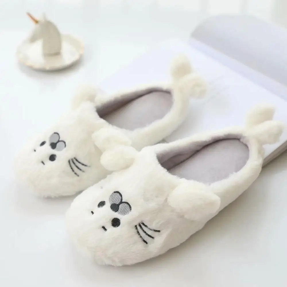 Домашние тапочки для девочек морские со львом легкие домашние на плоской подошве