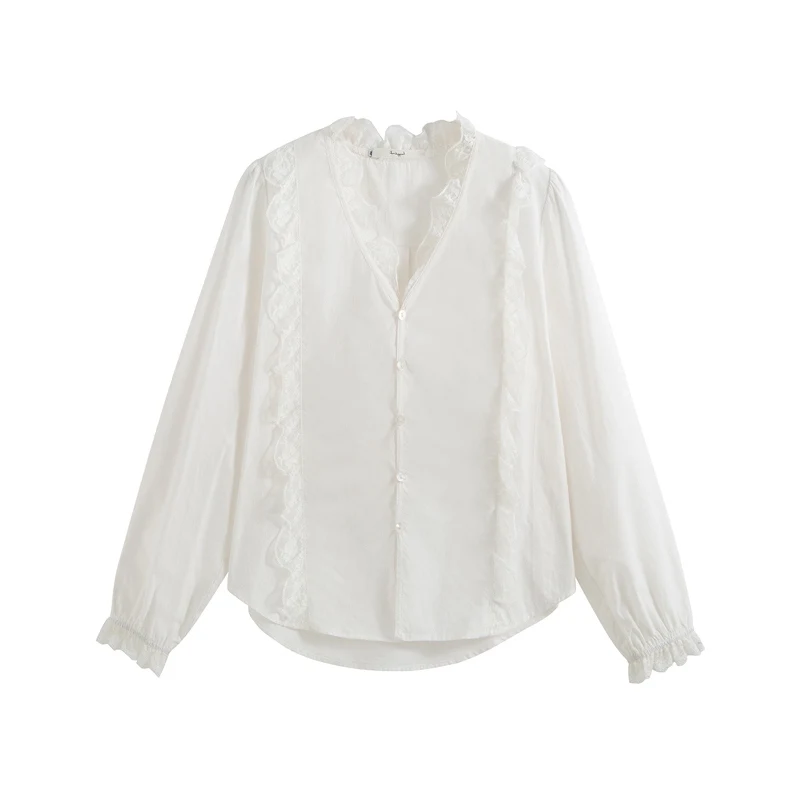 

Sexy Lace Blouses Women 2020 Hollow Out Sexy Tops Femme Solid Casual Office Shirts Blousas V Neck Streetwear Tees