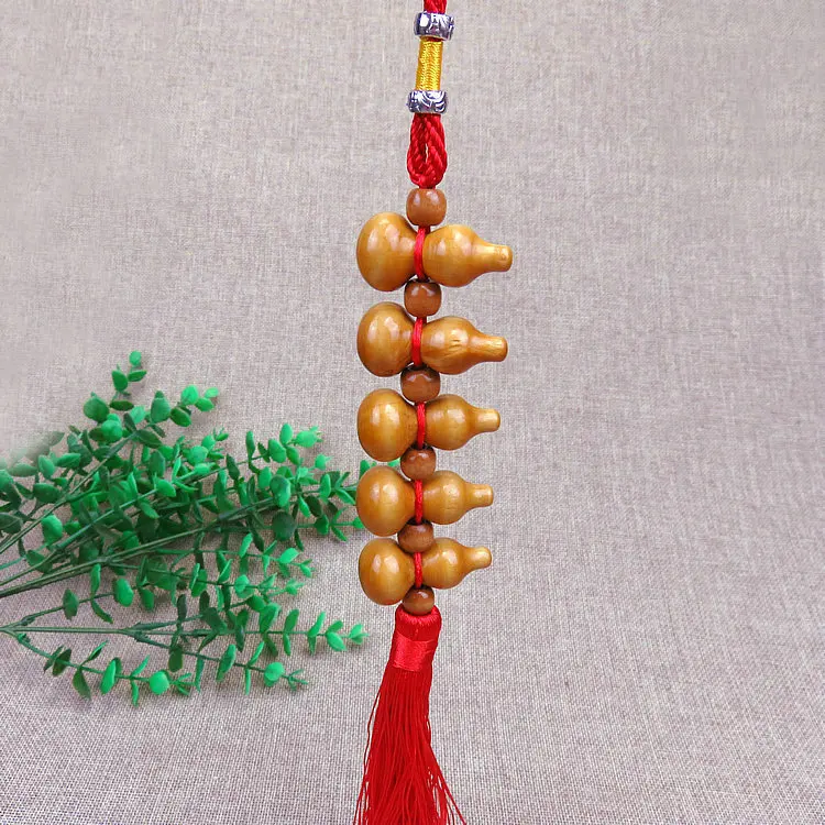 Китайская Тыква из натурального персикового дерева подвеска для автомобиля