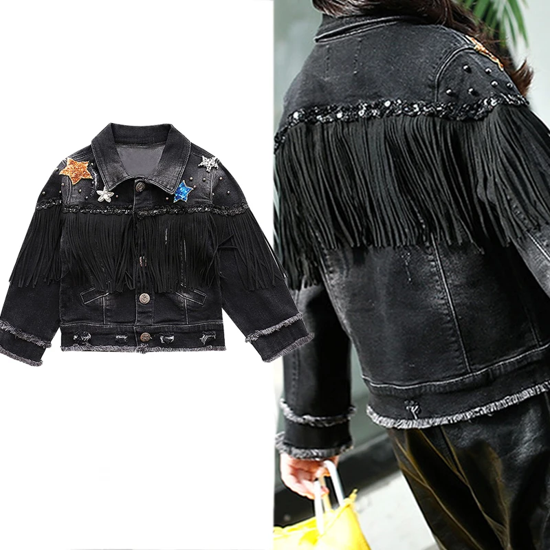 2020 джинсовая куртка для девочек эксклюзивные джинсовые пальто одежда маленьких