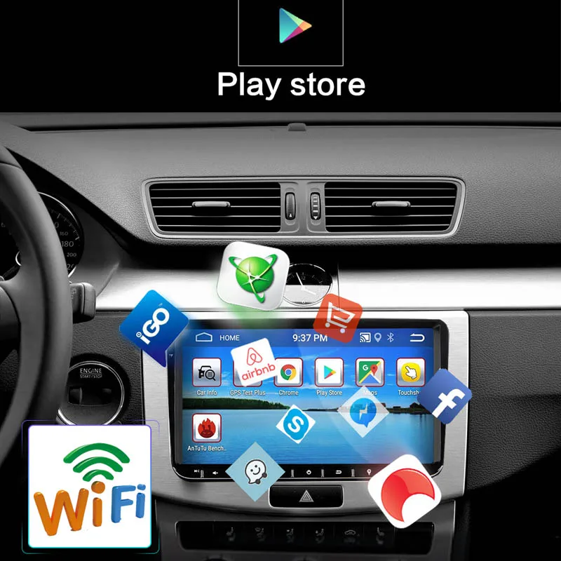 Android 9 0 gps 2 Din авторадио радио Автомобильный мультимедийный плеер для