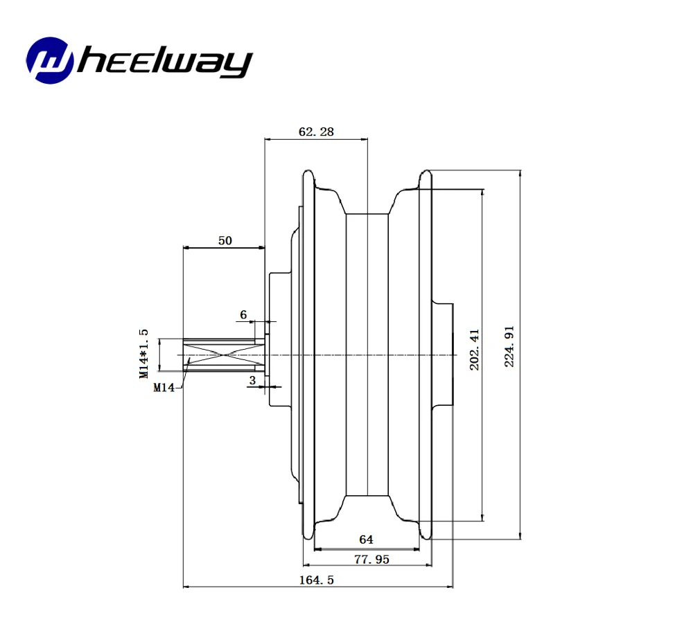 Двухосевой электродвигатель Wheelway 12 дюймов светильник с высоким крутящим