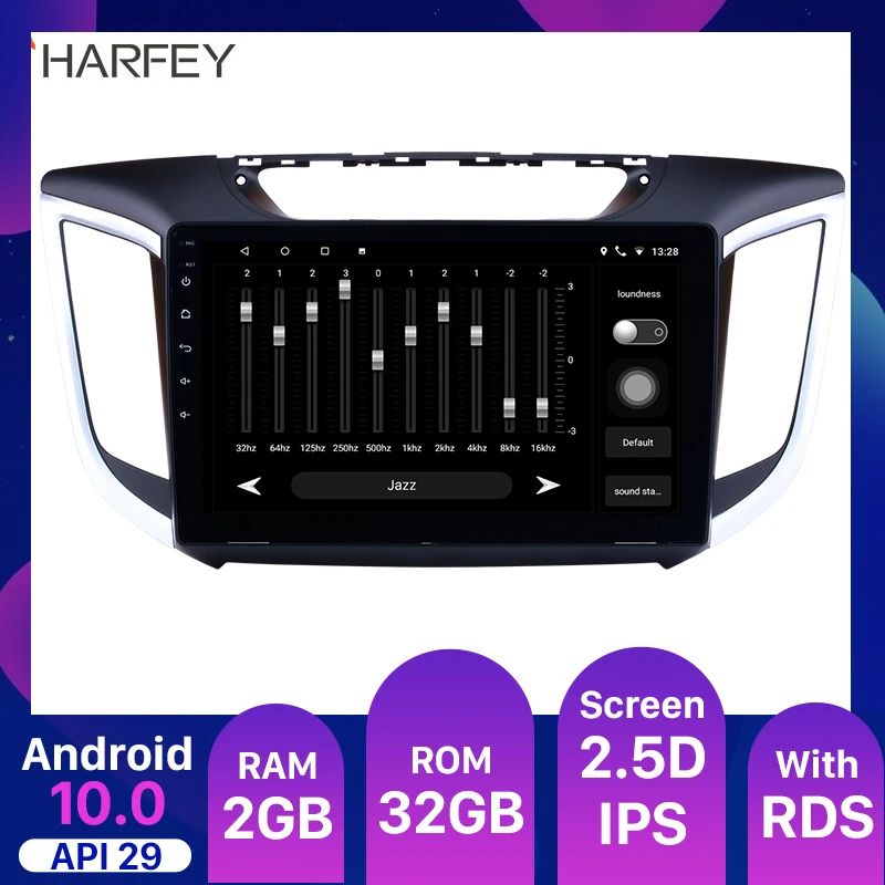 Harfey 2DIN 10 1 дюймов Android 0 автомобильное радио GPS стерео устройство плеер для 2014 2015