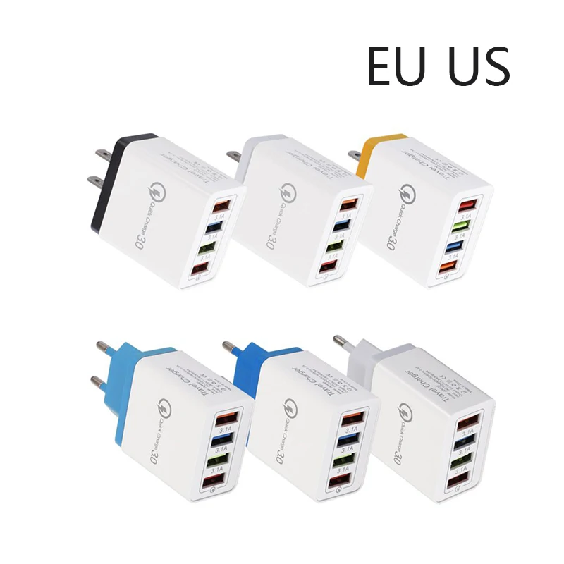 

Quick Charge 3.0 USB Charger EU Wall Mobile Phone Charger Adapter for iPhone X MAX 7 8 QC3.0 Fast Charging for Samsung Xiaomi .