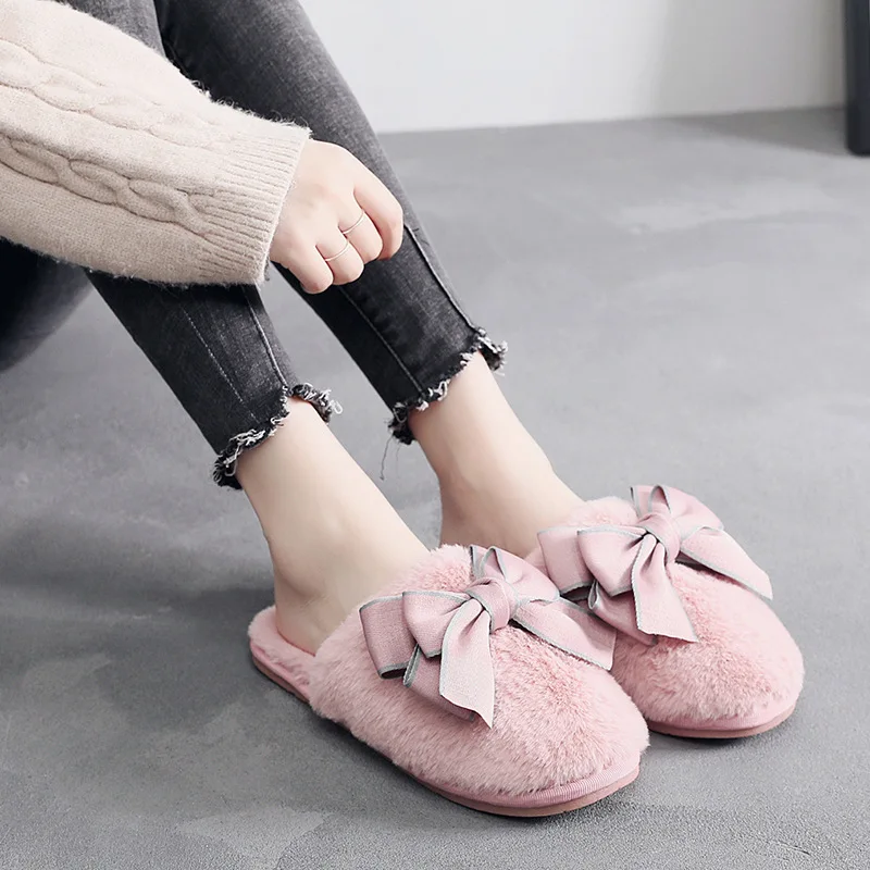 

Fashion Women Shoes Soft Home Flat Slippers Cotton Winter Warm House Floor Comfort Female Indoor Memory Foam Cozy Non-Slip High