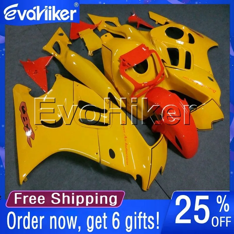 

Custom motorcycle fairing for CBR600F3 1997-1998 motorcycle plastic cover yellow+gifts