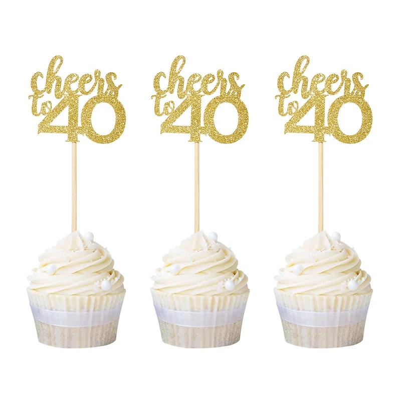 12 шт. номер 30 40 50 60 для капкейка-30th 40th 50th 60th празднование Дня Рождения вечерние поставки торт фигурки жениха и невесты; дропшиппинг