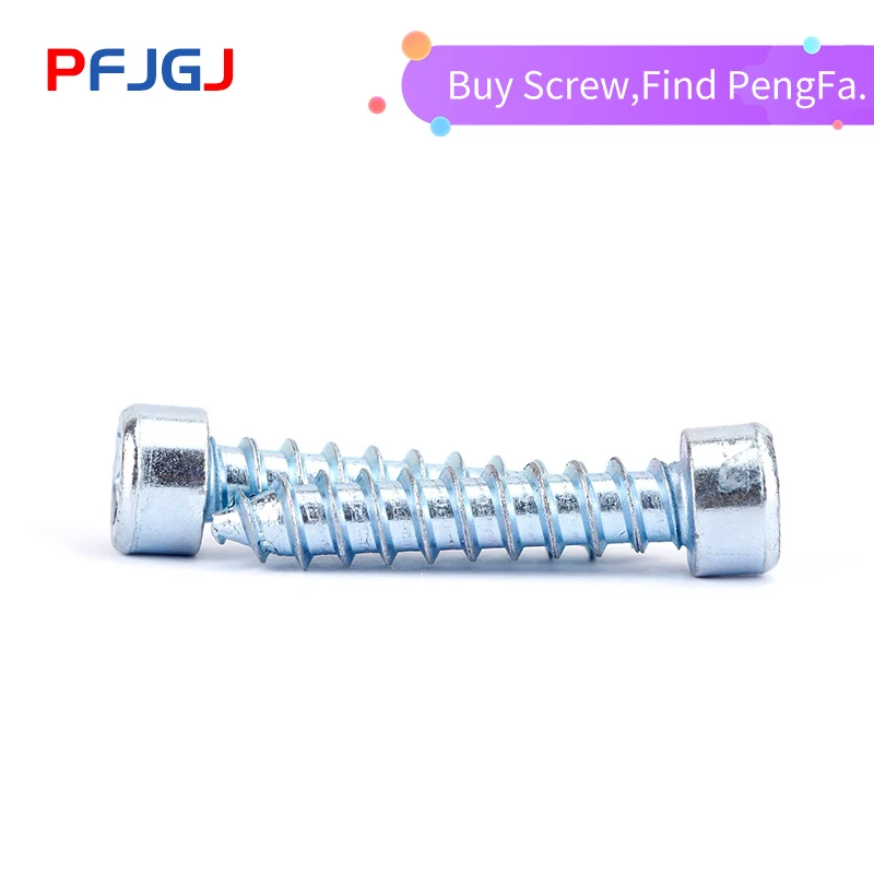 Peng Fa синее и белое цинковое покрытие цилиндрическая головка для мебели