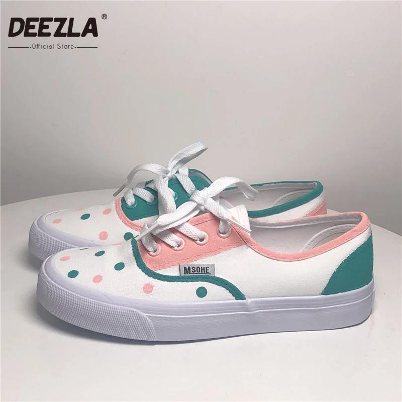 

Кроссовки женские с низким вырезом, Вулканизированная подошва, холщовые, на шнуровке, удобная прогулочная обувь, повседневные