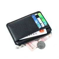 men short wallets simple zipper purse pu leather women multi card holder business id cards holder coins wallet fashion gift