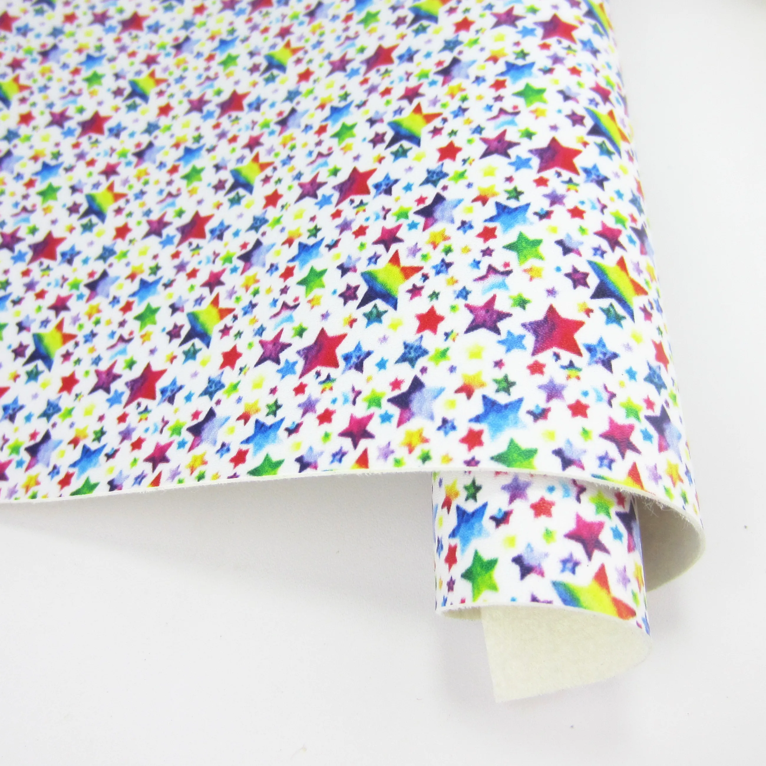 Stars Printed Faux Leather stars dots plaid For DIY bows Accessories crafts projects A4 Sheet 8"x11.8" PR010