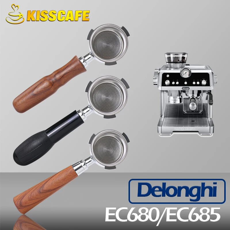 51mm Coffee Bottomless Portafilter For Delonghi EC680/EC685  Replacement Filter Basket Espresso Machine Accessory Barista Tool