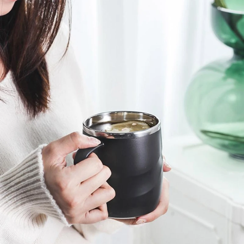 Акция! Изолированная кофейная кружка из нержавеющей стали с раздвижной крышкой