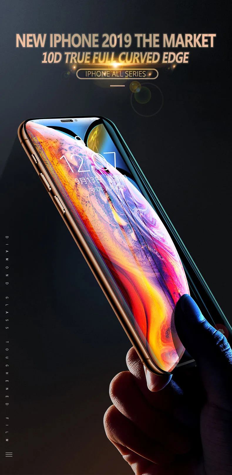 Закаленное стекло для iPhone 11 Pro 6 6s 7 8 Plus X Xs Max XR защитное стекло на экран протектор 10D изогнутые края