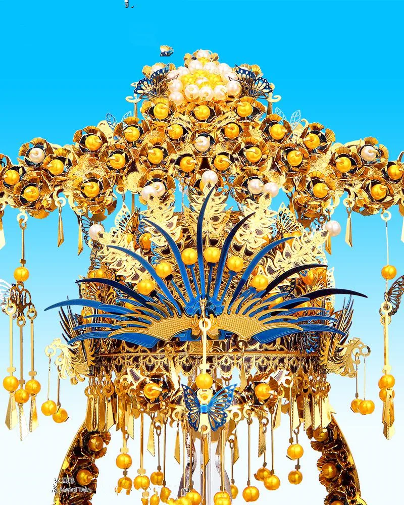 3D DIY металлическая головоломка китайская диадема Феникса для взрослых свадебный