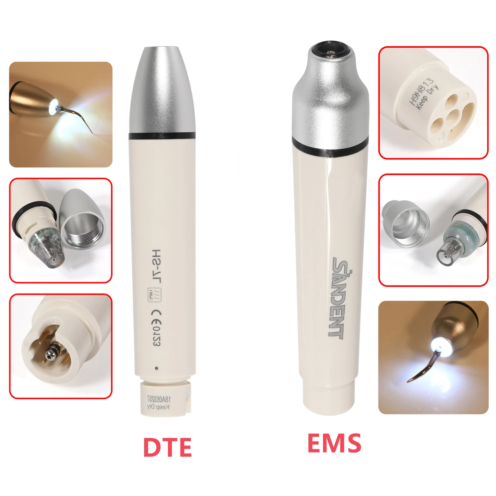 Dental LED Ultrasonic Detachable Scaler Handpiece High Performance fit Woodpecker EMS / DTE SATELEC