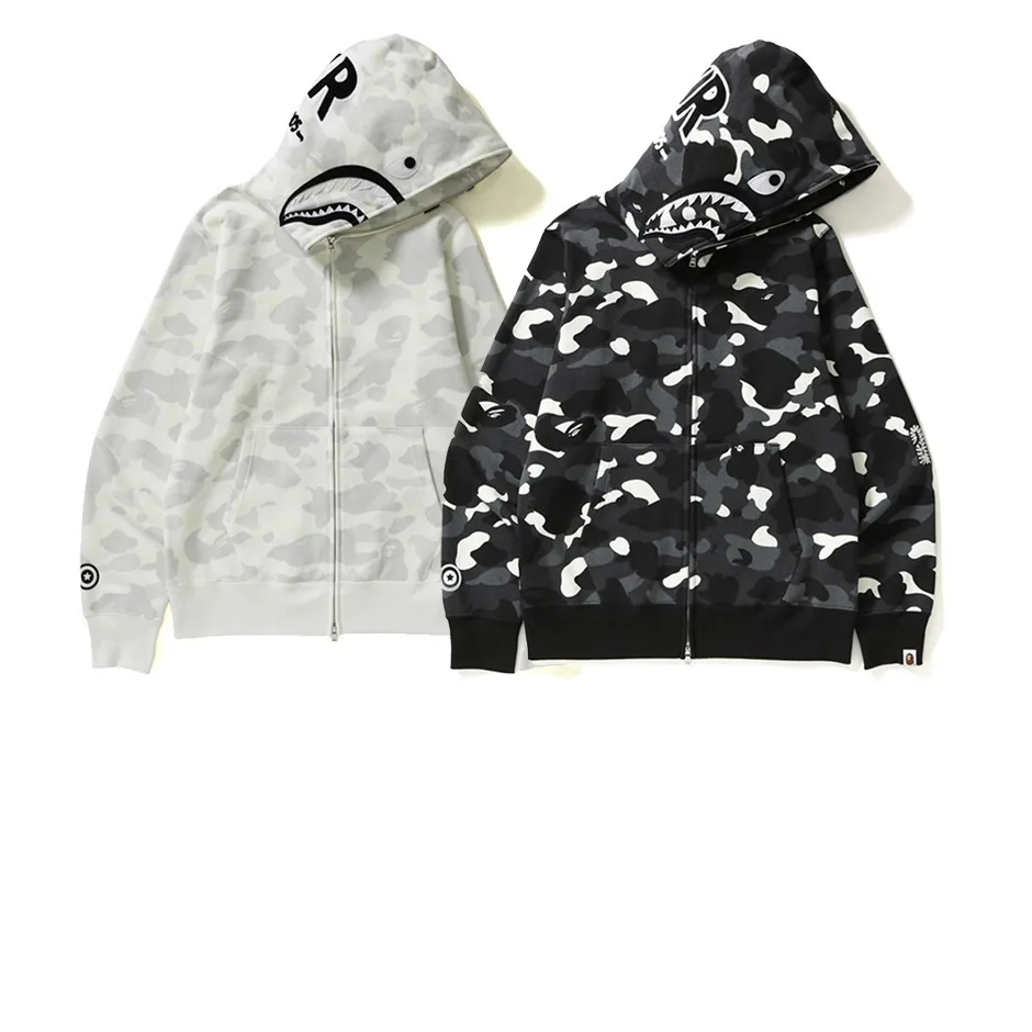 

Bappe Hoodies Casual Luminous Fleece Hooded Couple Clothes Sweatshirt Street WearHarajuku Men Fashion 2021