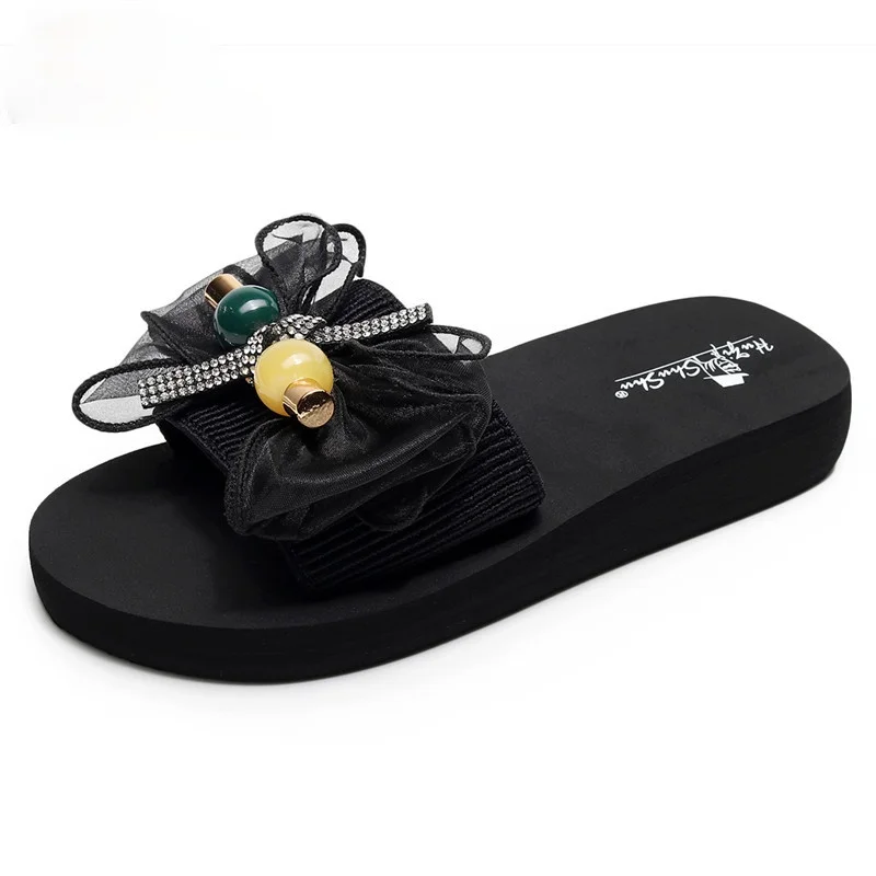 

Летняя женская обувь на плоской подошве-тапочки на подошве верхняя одежда модные Луки крест-ремни с наклоном на прозрачном каблуке; На толс...