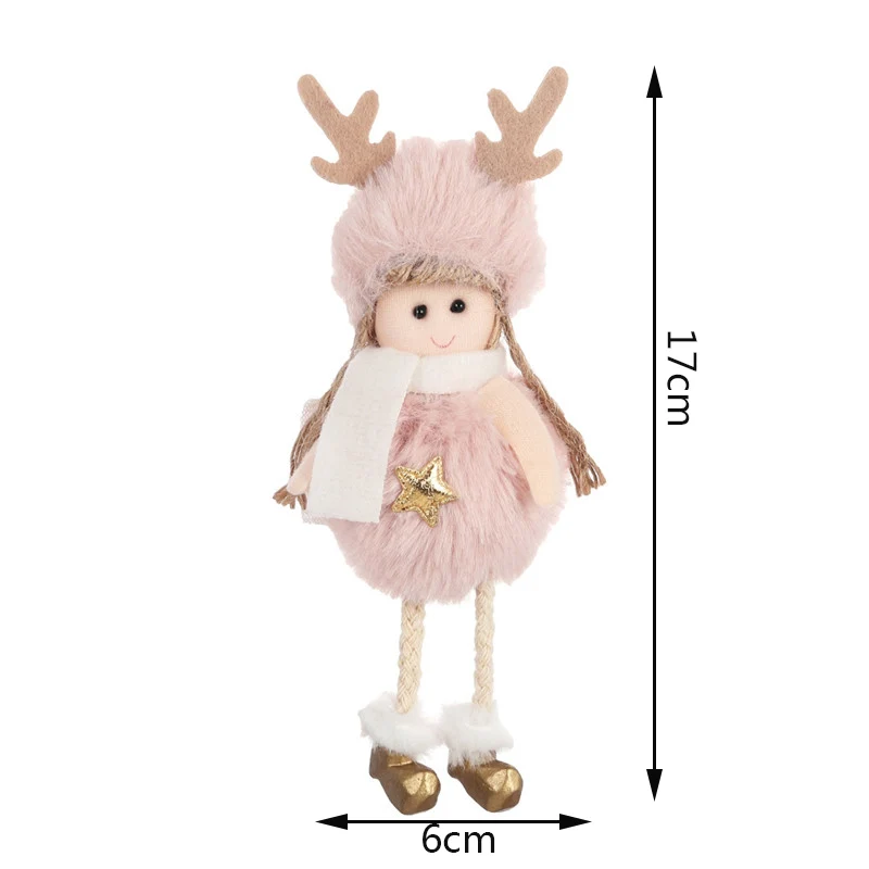 Плюшевая кукла для девочек с милым ангелом рождественская подвеска на елку