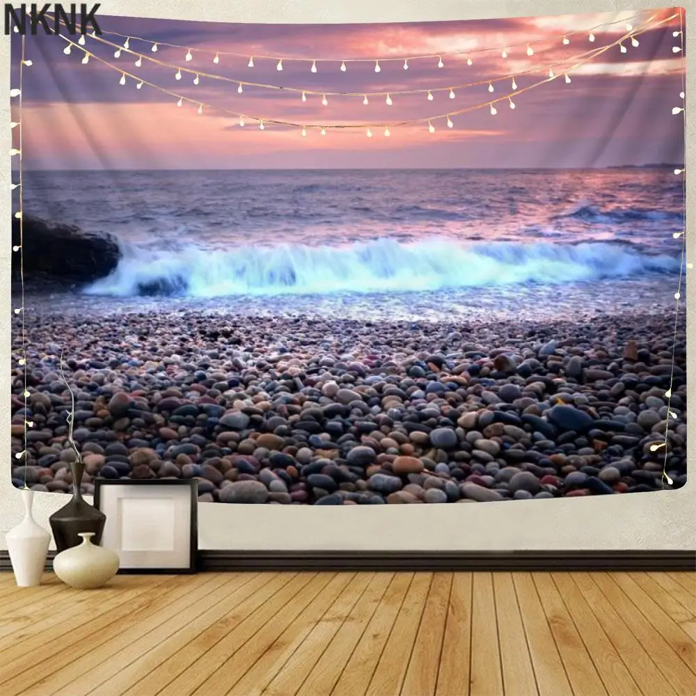 

NKNK Brand Natural Tapestry Beach Tapestries Waves Rug Wall Landscape Wall Tapestry Wall Hanging Boho decor Hippie New