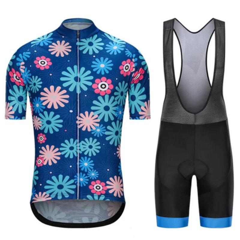

Short Sleeve Bike Jersey With Bib-short Men's Cycling Suit Quick-Dry Breathable Ropa Ciclismo Uniformes Maillot Race Bicycle Set