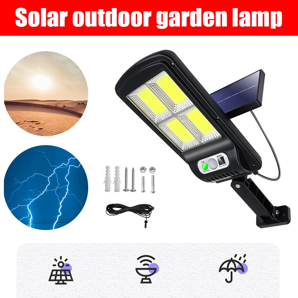 

Solar LED Street Wall Light Motion Sensor Outdoor Night Light 48/120/240LEDs 3 Modes IP65 Waterproof Street Lamp For Yard Garden