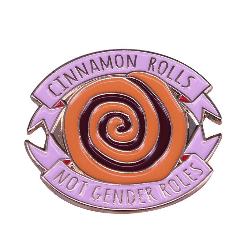 Рулоны корицы не Ролевые феминистская эмалированная заколка Женский значок