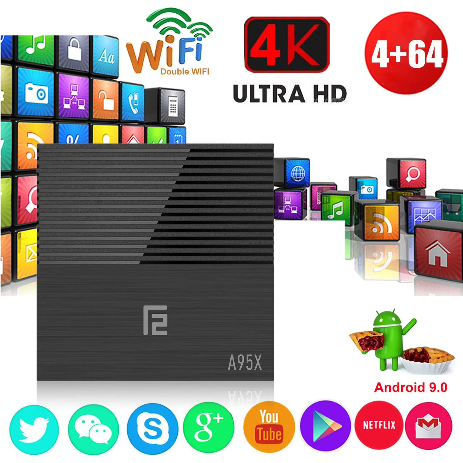 ТВ-приставка XODY A95X F2 Android 9 0 4 + 32/64 ГБ ядра 2 ГГц | Электроника